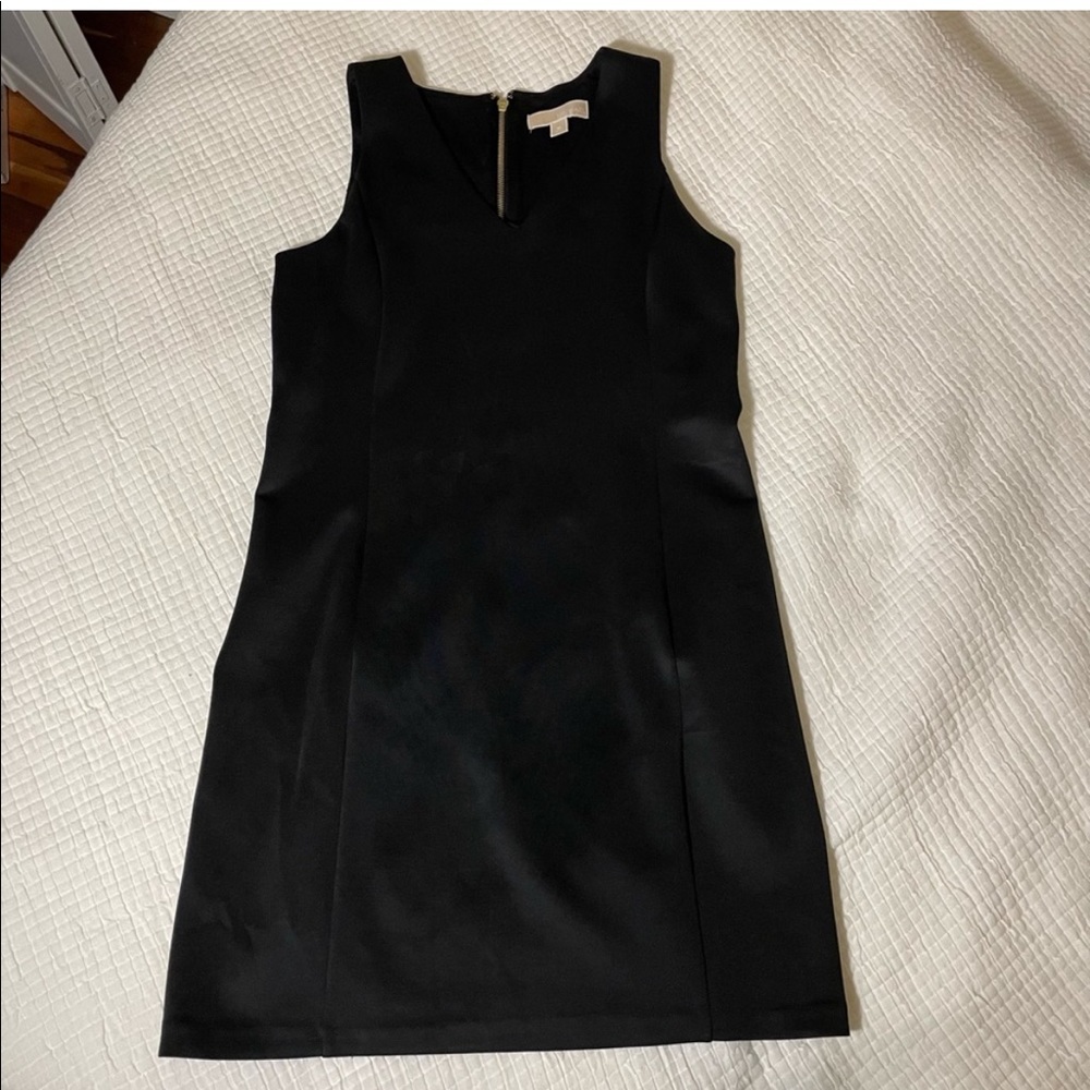 Michael by Michael Kors Black V-Neck Shift Dress